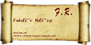 Fehér Róza névjegykártya