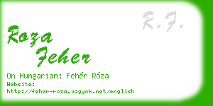 roza feher business card